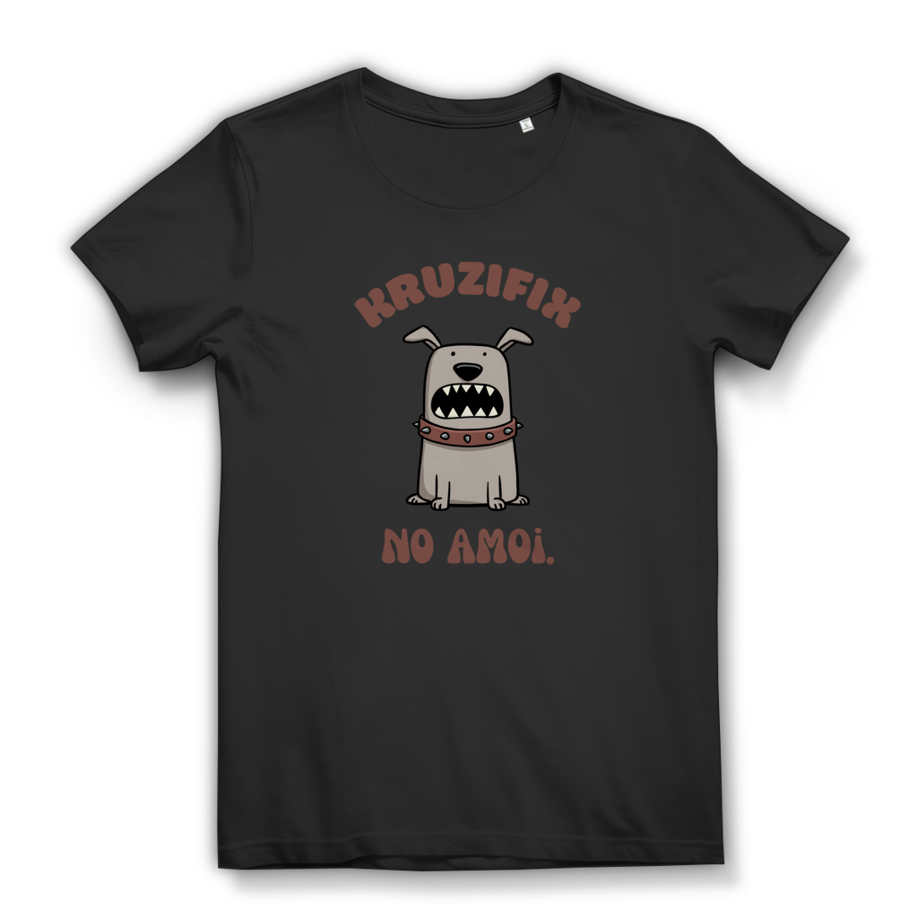 Kruzifix no amoi – Damen Bio T-Shirt