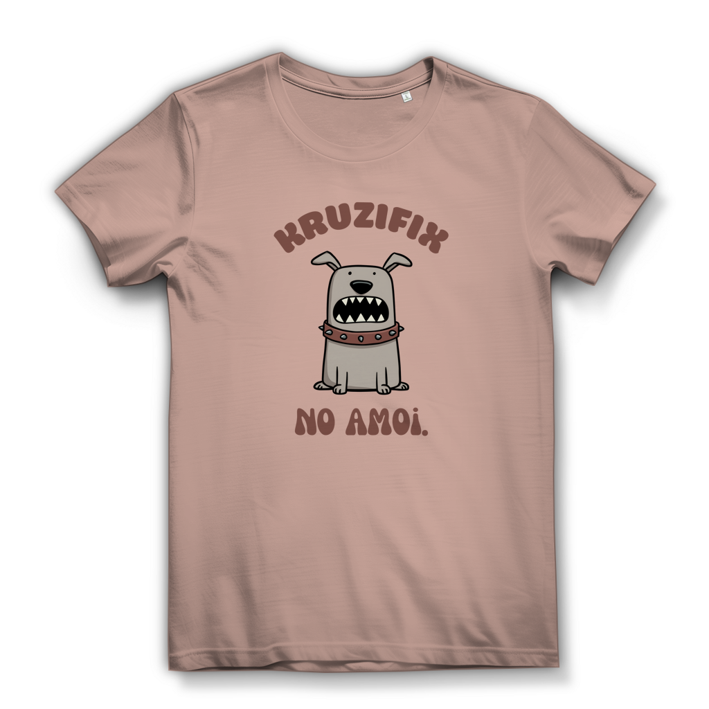 Kruzifix no amoi – Damen Bio T-Shirt