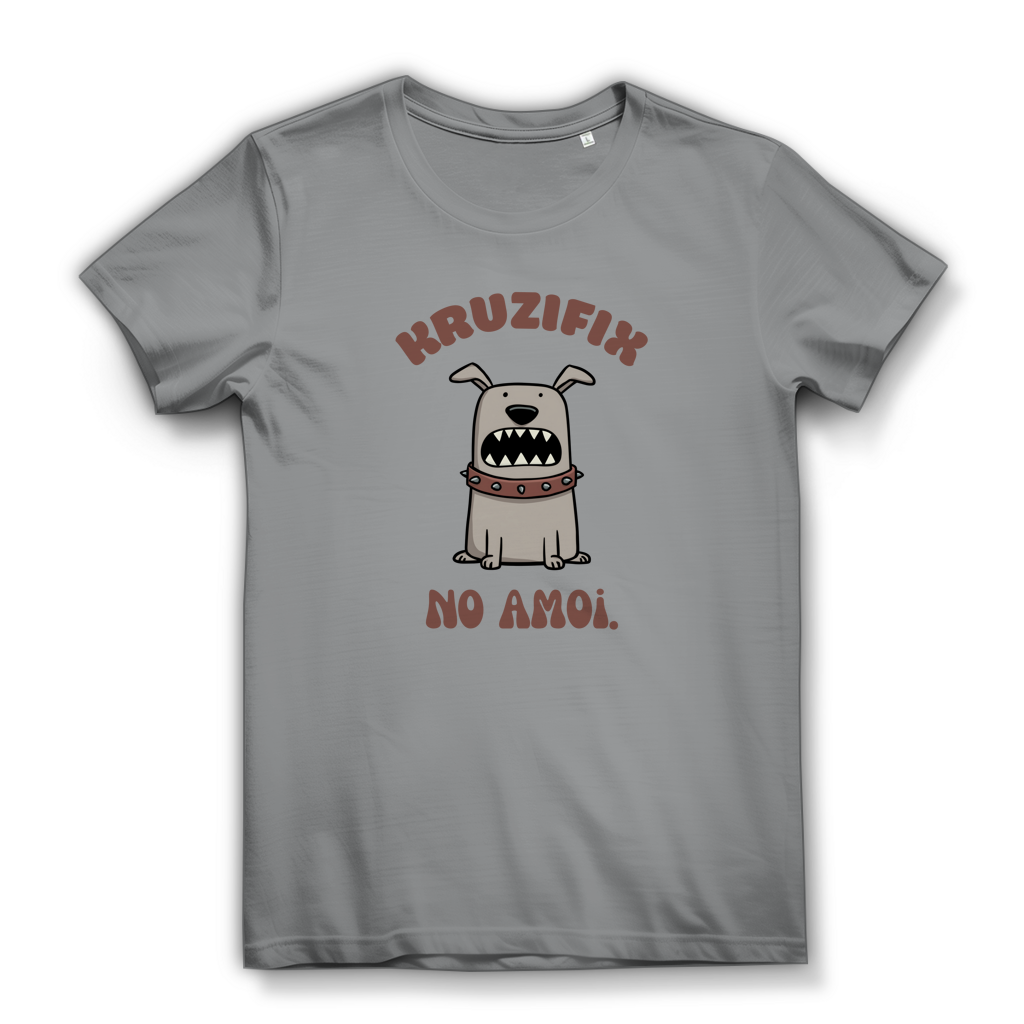 Kruzifix no amoi – Damen Bio T-Shirt