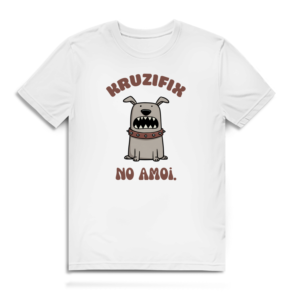 Kruzifix no amoi – Herren Bio T-Shirt