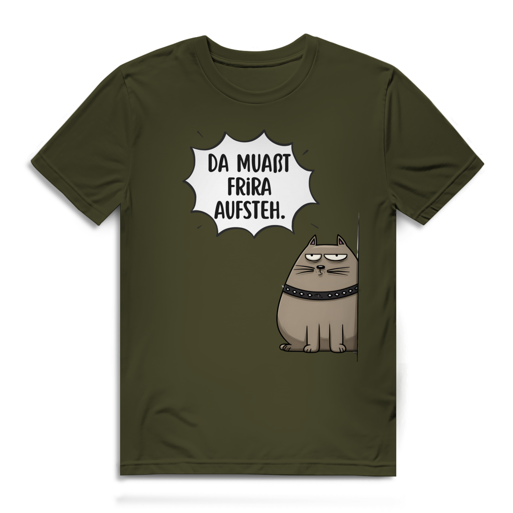 Da muaßt frira aufstehn – Herren Bio T-Shirt