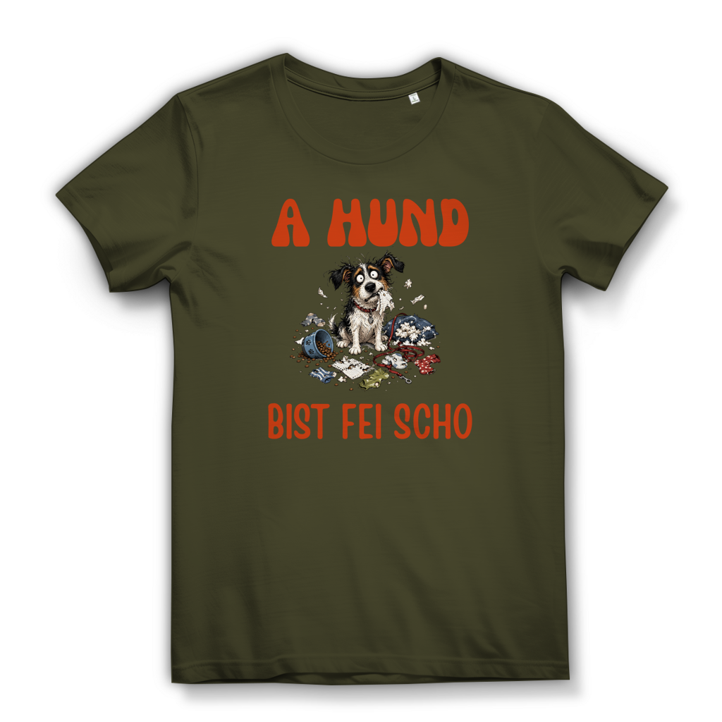 A Hund bist fei scho – Damen Bio T-Shirt