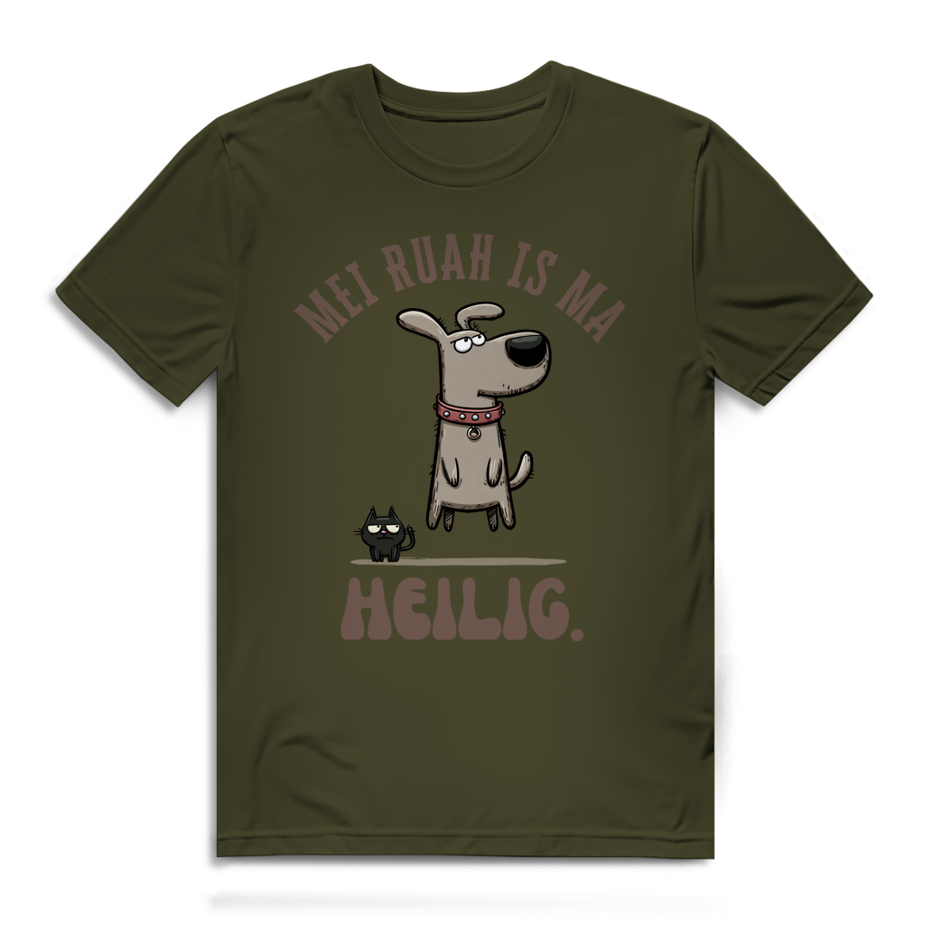 Mei Ruah is ma heilig – Herren Bio T-Shirt