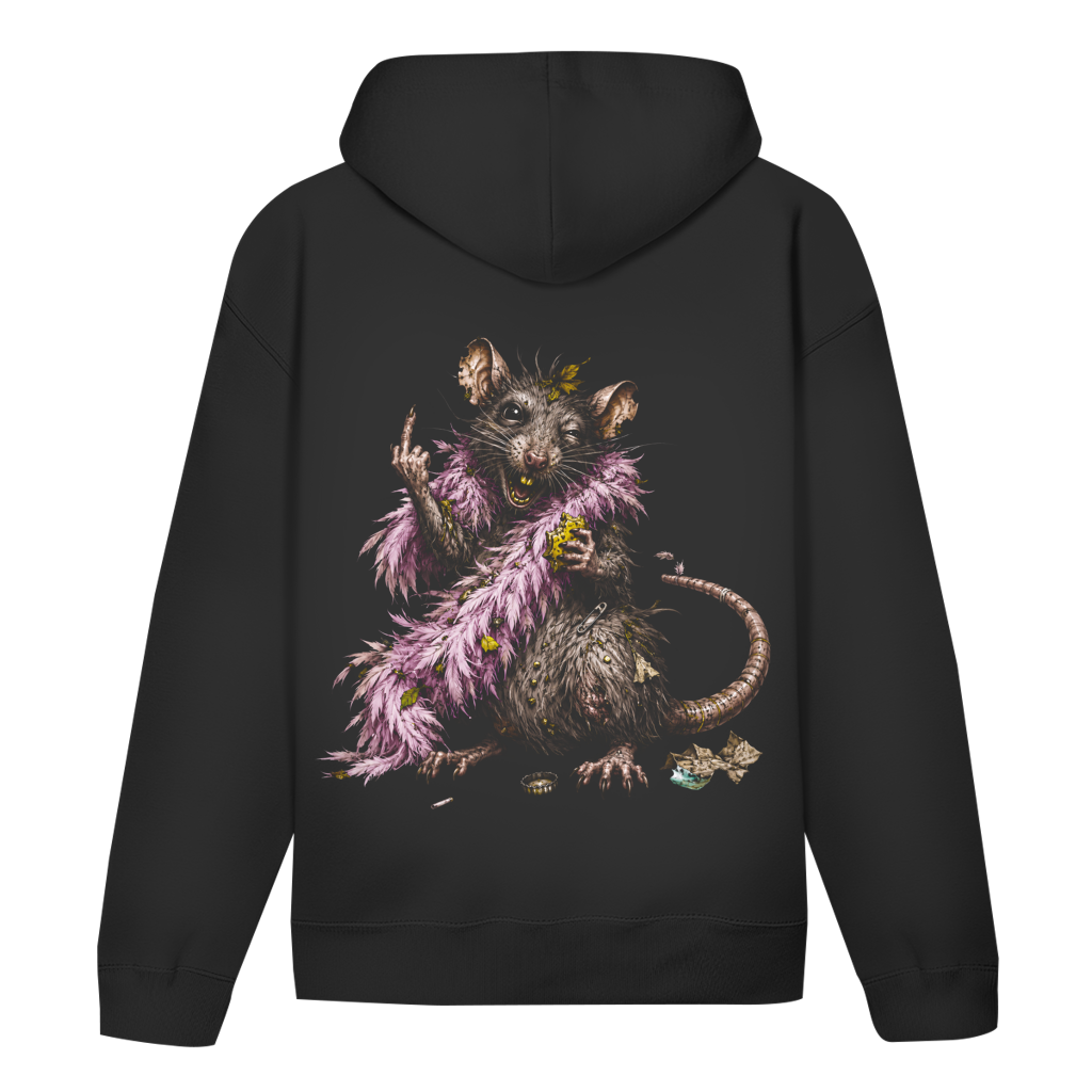 Ratte mit Boa – Unisex Hoodie | Wuid & Wurscht