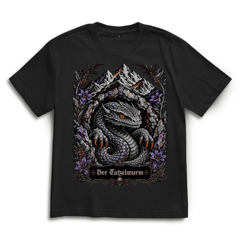Tatzelwurm – Unisex Oversize T-Shirt | Dark Folk