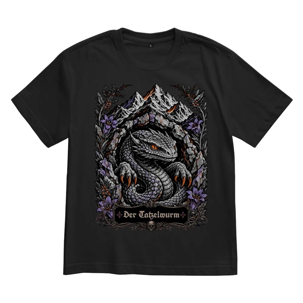 Tatzelwurm – Unisex Oversize T-Shirt | Dark Folk