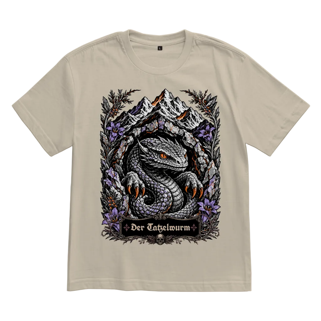 Tatzelwurm – Unisex Oversize T-Shirt | Dark Folk