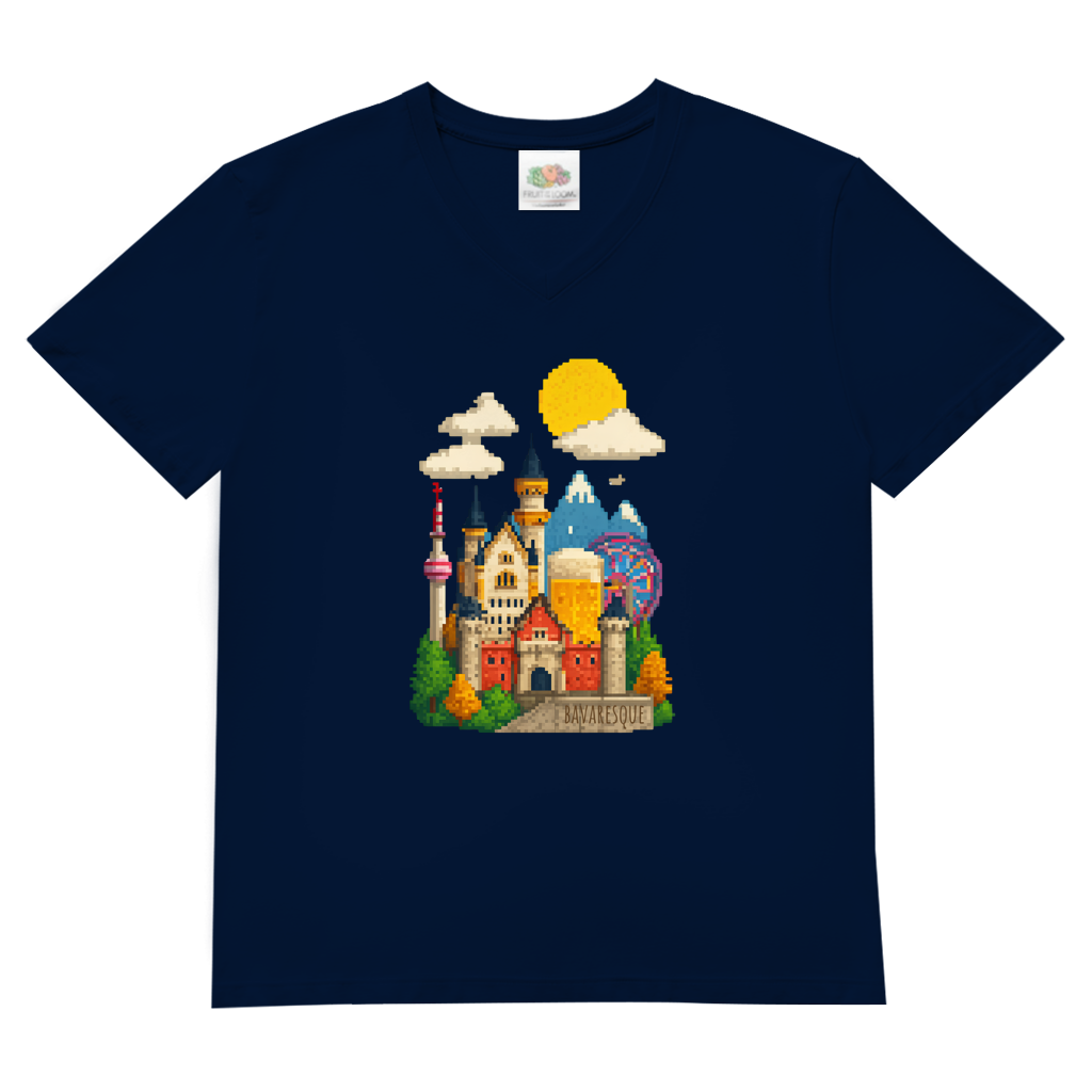 Bayern verpixelt – Herren V-Neck T-Shirt