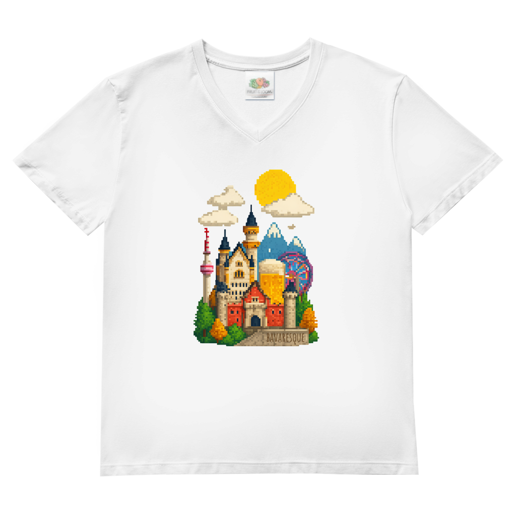 Bayern verpixelt – Herren V-Neck T-Shirt