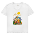 Bayern verpixelt – Damen V-Neck T-Shirt