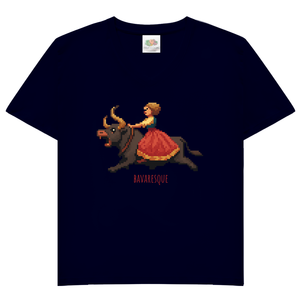 Wildes Bullenreiten – Damen V-Neck T-Shirt