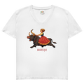 Wildes Bullenreiten – Damen V-Neck T-Shirt