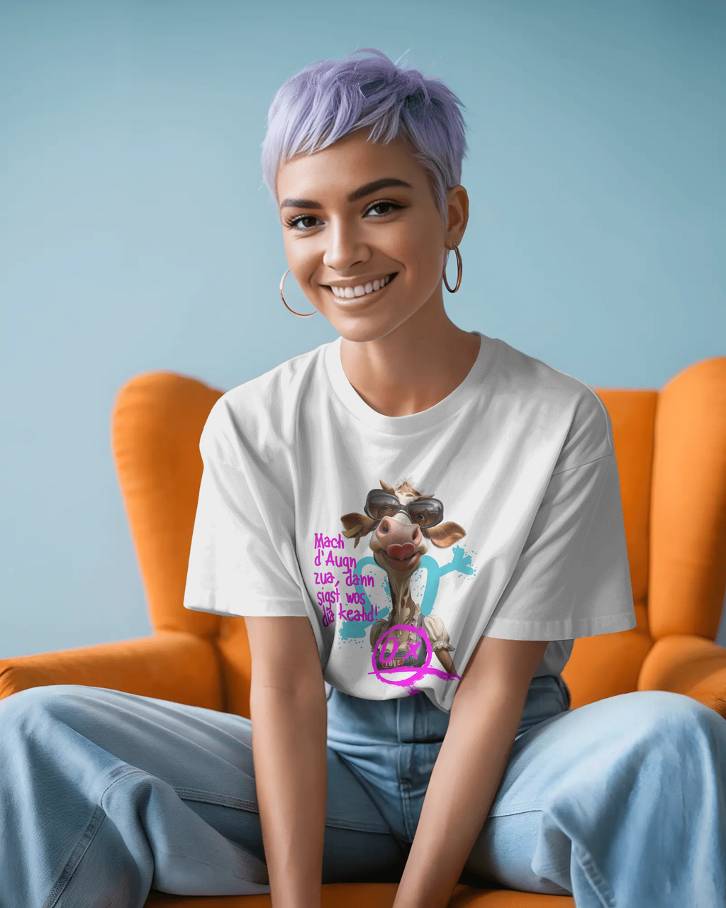 Mach d'Augn zua – Damen Bio T-Shirt